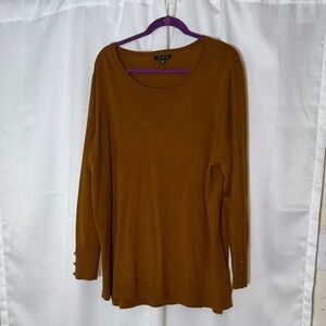 IMAN Women's Long Sleeve Top in Rich Brown